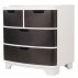 Commode Luxo - Wengé/Blanc